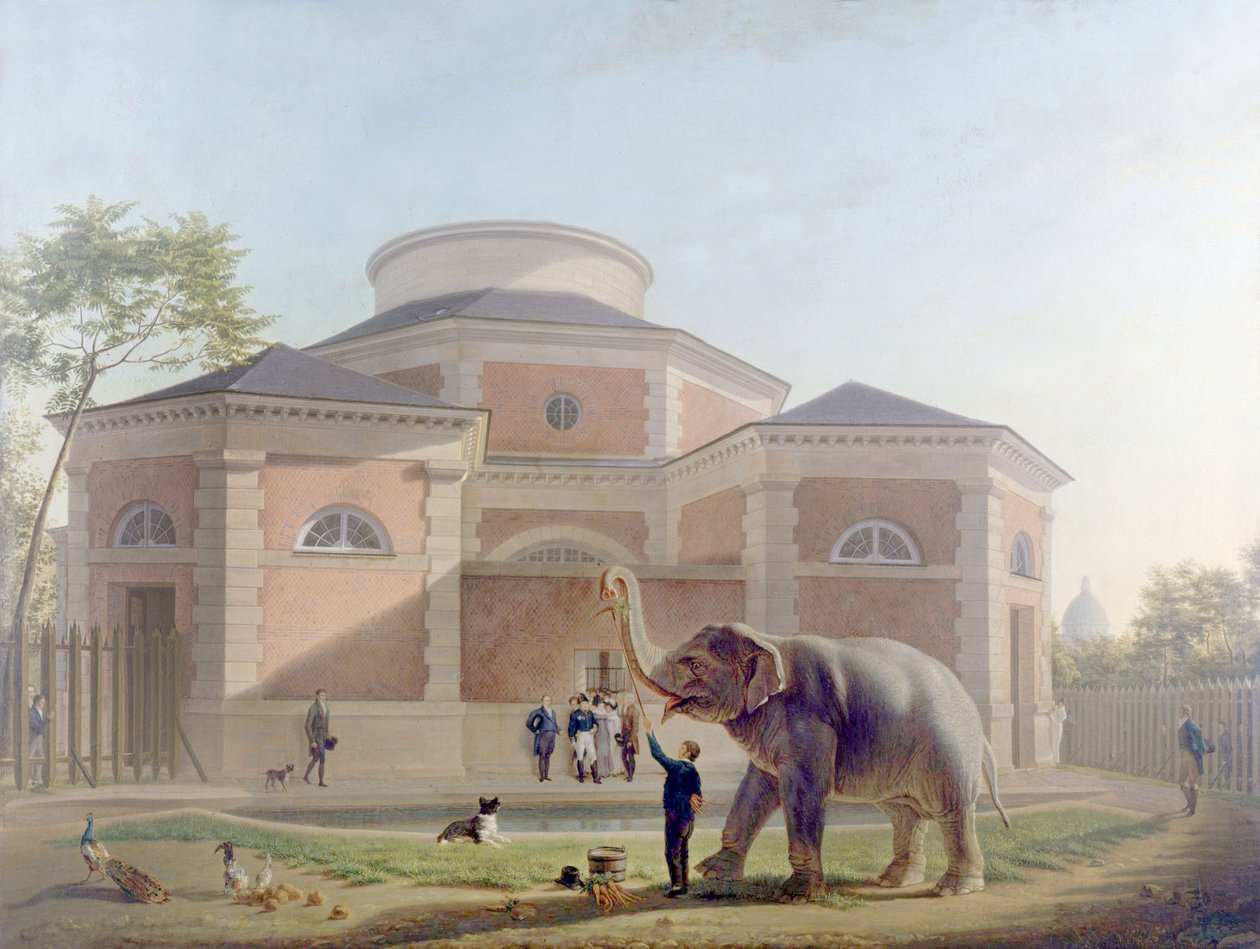 Rotunden i Jardin des Plantes, Paris, ca. 1810 (maleri) af French School