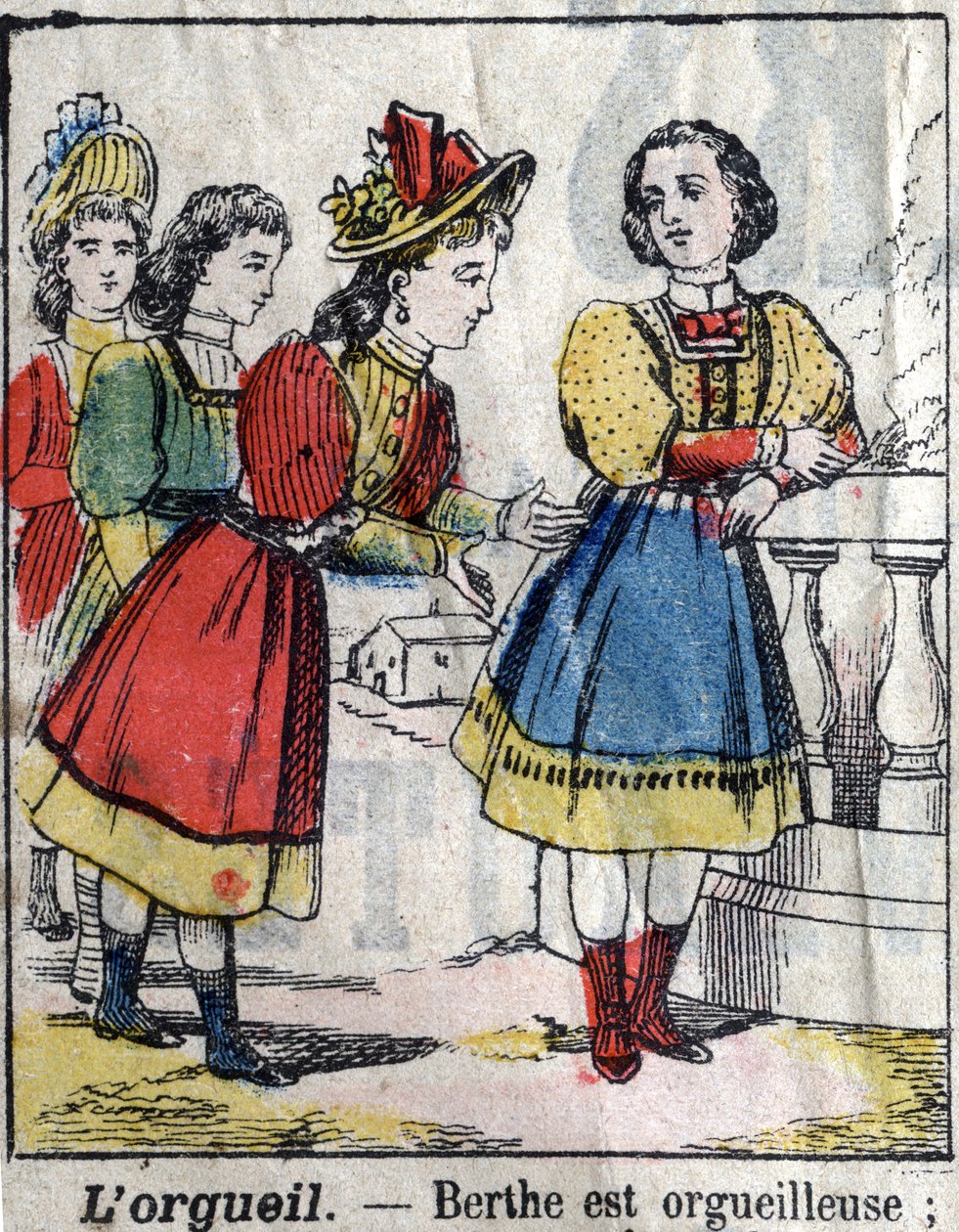 De syv dødssynder: stolthed. Epinal billeddannelse sidst i det 19. århundrede. (I sette peccati o vizi capitali) af French School