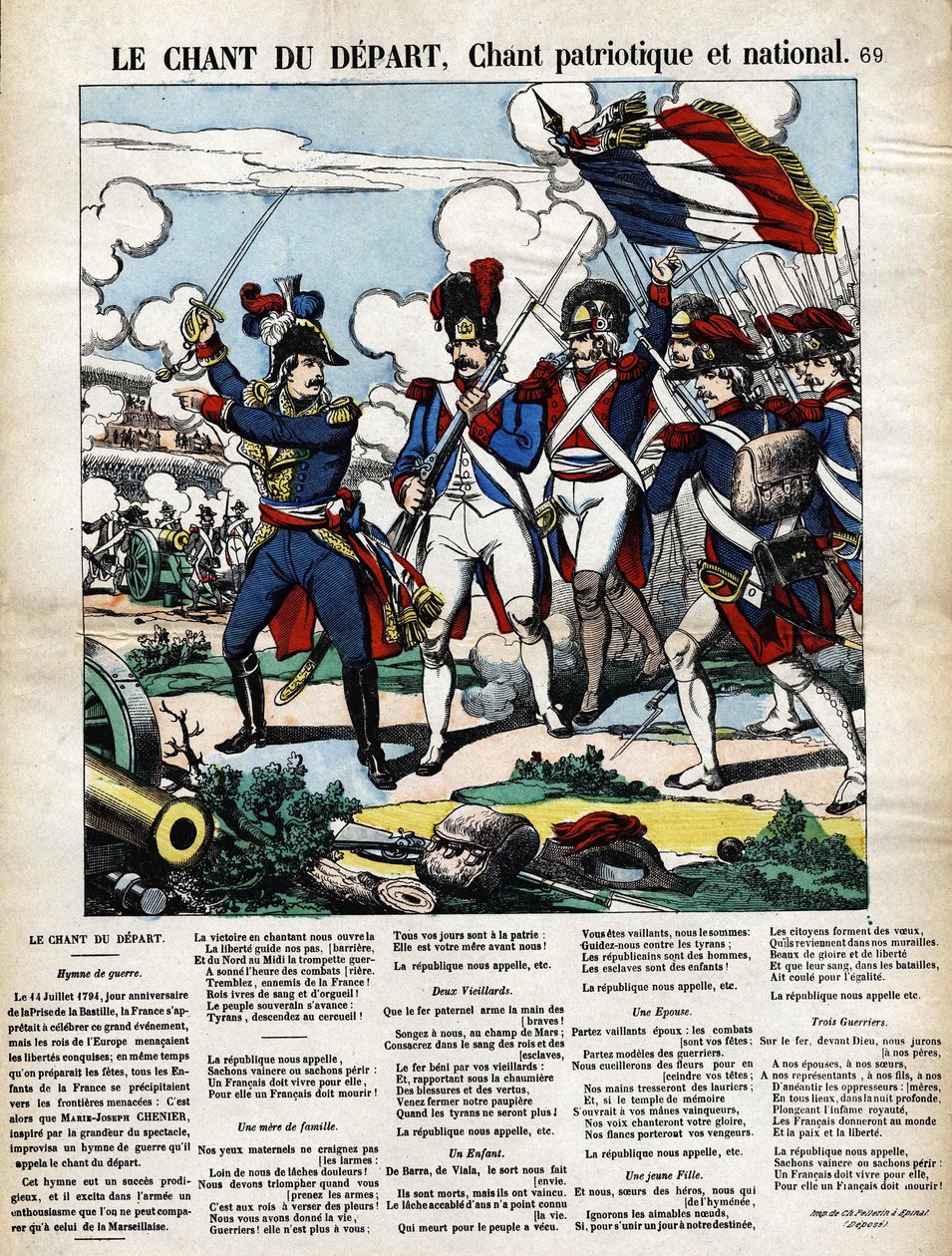 Startens sang, patriotisk og national sang. af French School