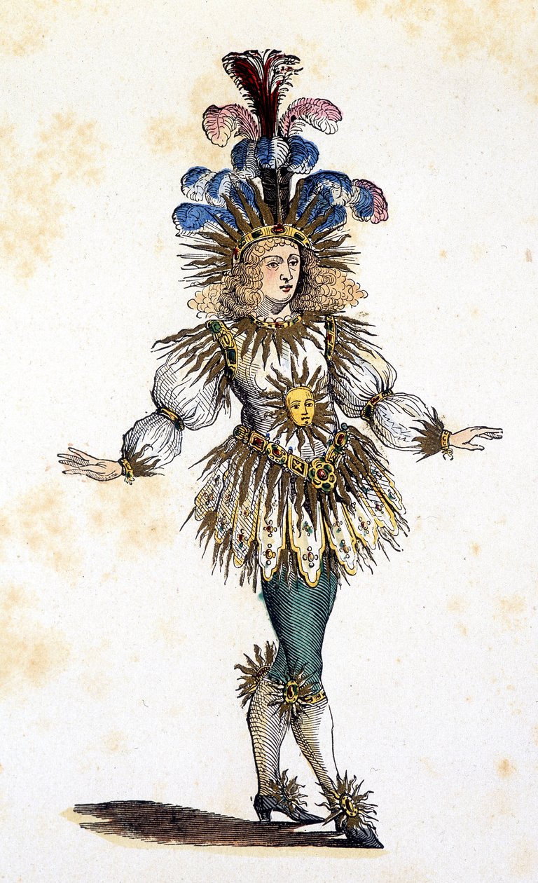 Solkongen i teaterkostume. sd. 1700-tallet af French School
