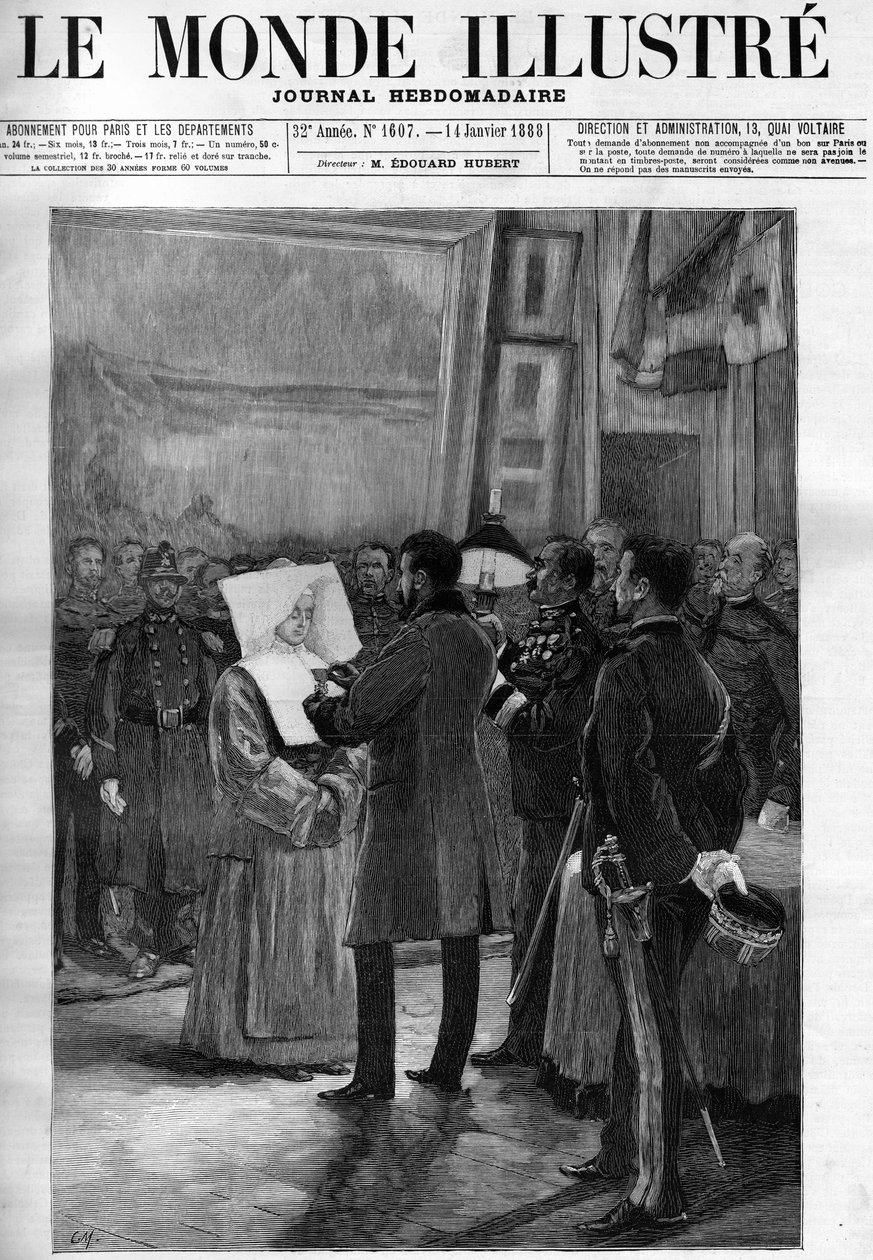Præsident Sadi Carnots (1837-1894) besøg i Val de Grace - i "The Illustrous World" - i 1888. af French School