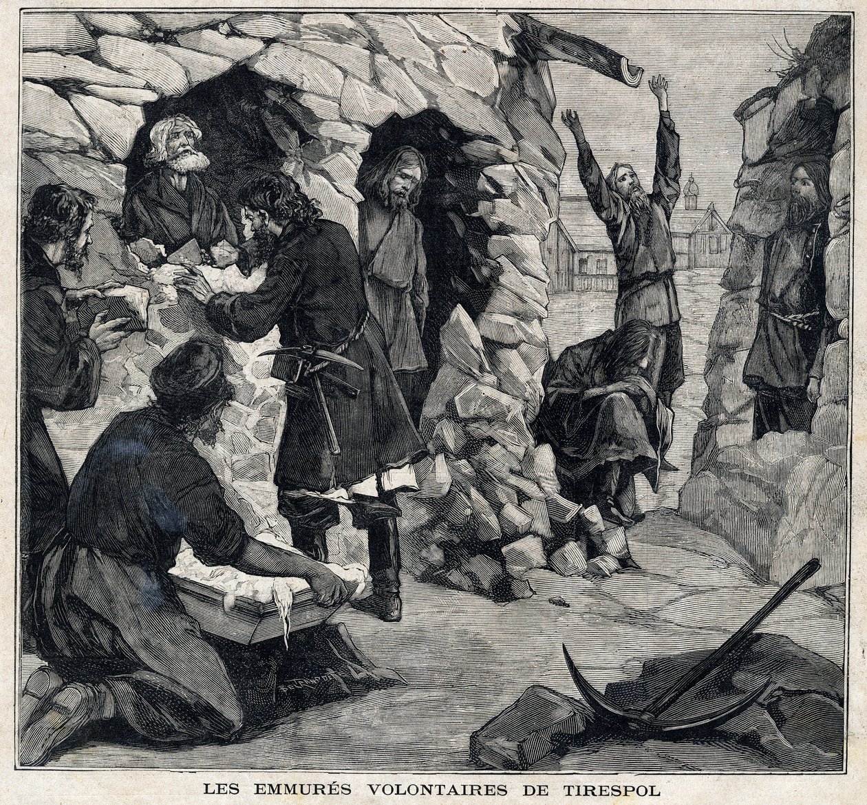 De frivillige fra Tiraspol i Moldova, der ønsker at blive martyrer, er i live. I "" Le Peute Parisien"" den 23/05/1897. Privat samling af French School