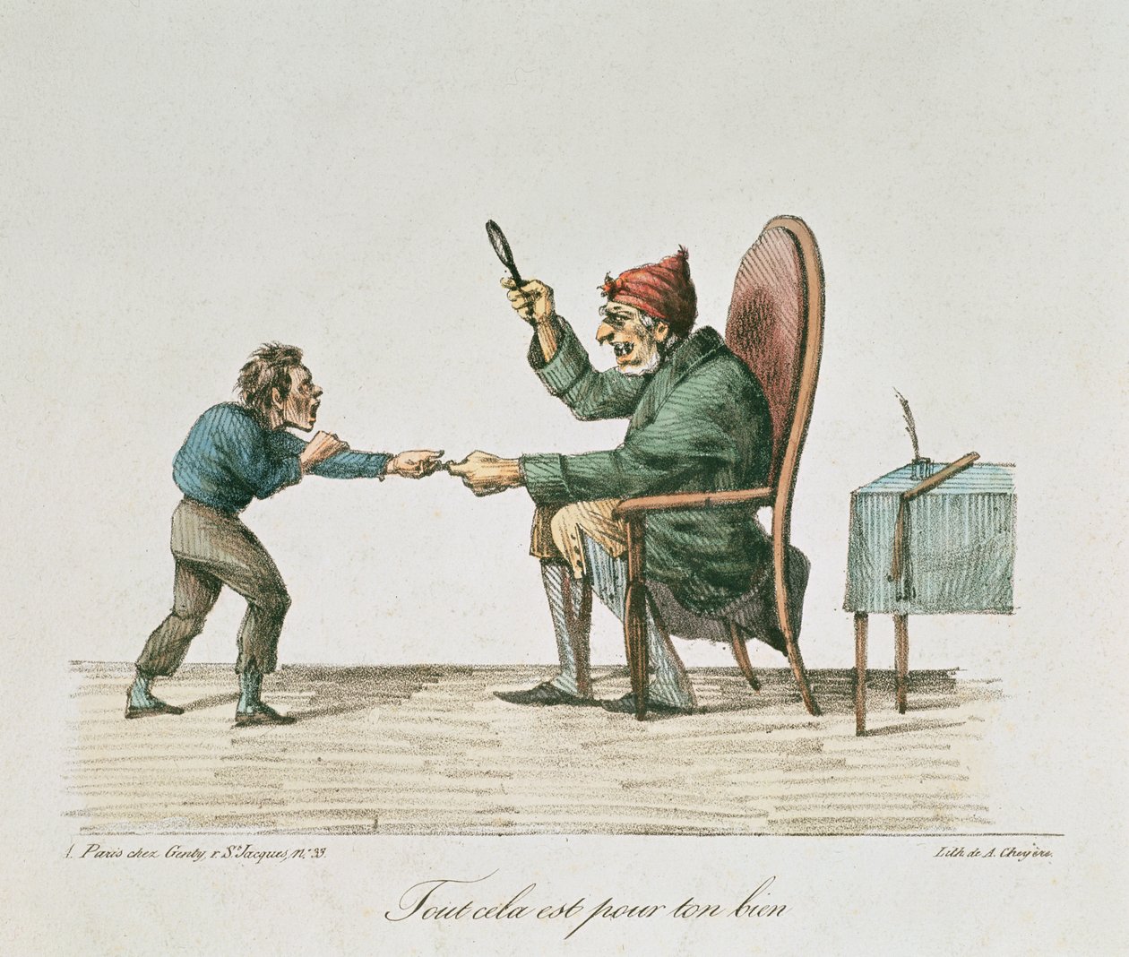 Dette er for dit eget bedste, illustration til Lenfant af Jules Vallès af French School