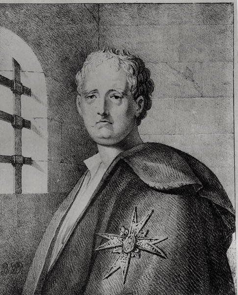 Thomas-Arthur, Comte de Lally (1702-66) i sit fangehul af French School