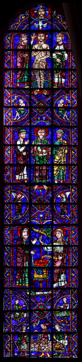 Tre scener fra Johannes Døberens liv (w106) af French School