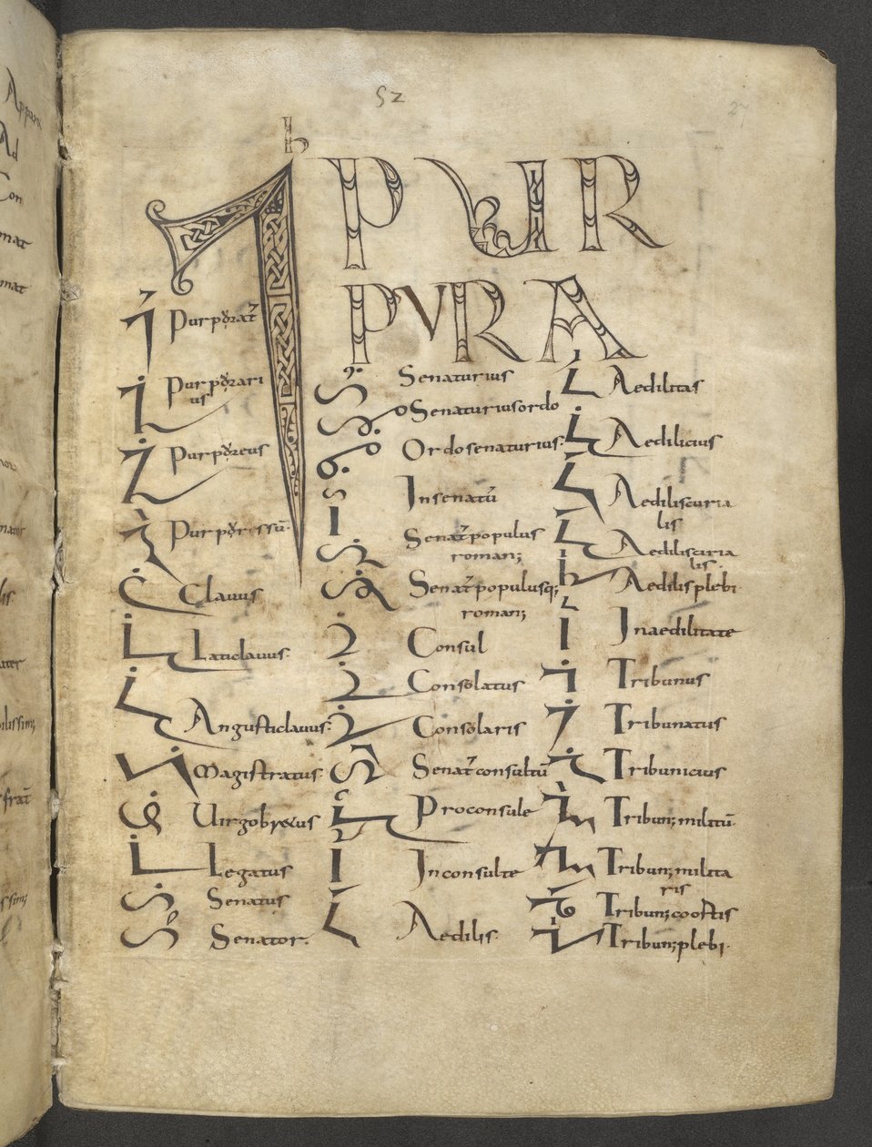 Tironian Manuscript, MS 37518 f.27r, Paris, Saint-Germain-des-Prés af French School