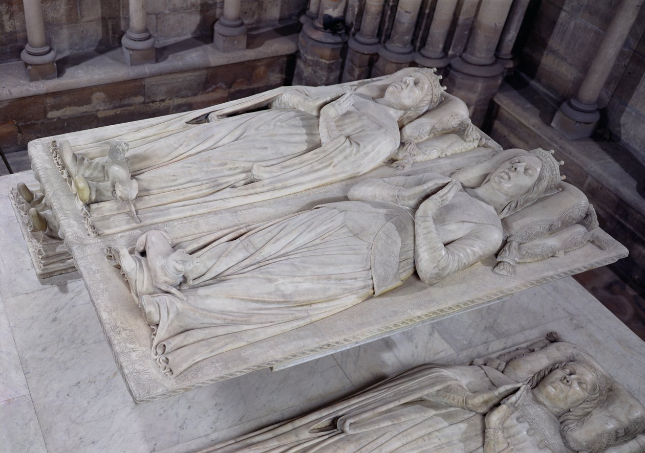 Grav af Louis de France (d.1407) Hertug af Orleans og hans kone, Valentin Visconti (d.1408) Prinsesse af Milano, 1502-15 af French School