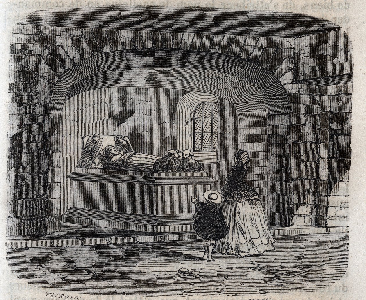 Agnes Sorels grav ved Loches - gravering i "Histoire de France" af Victor Duruy (1811-1894) - 1882 af French School