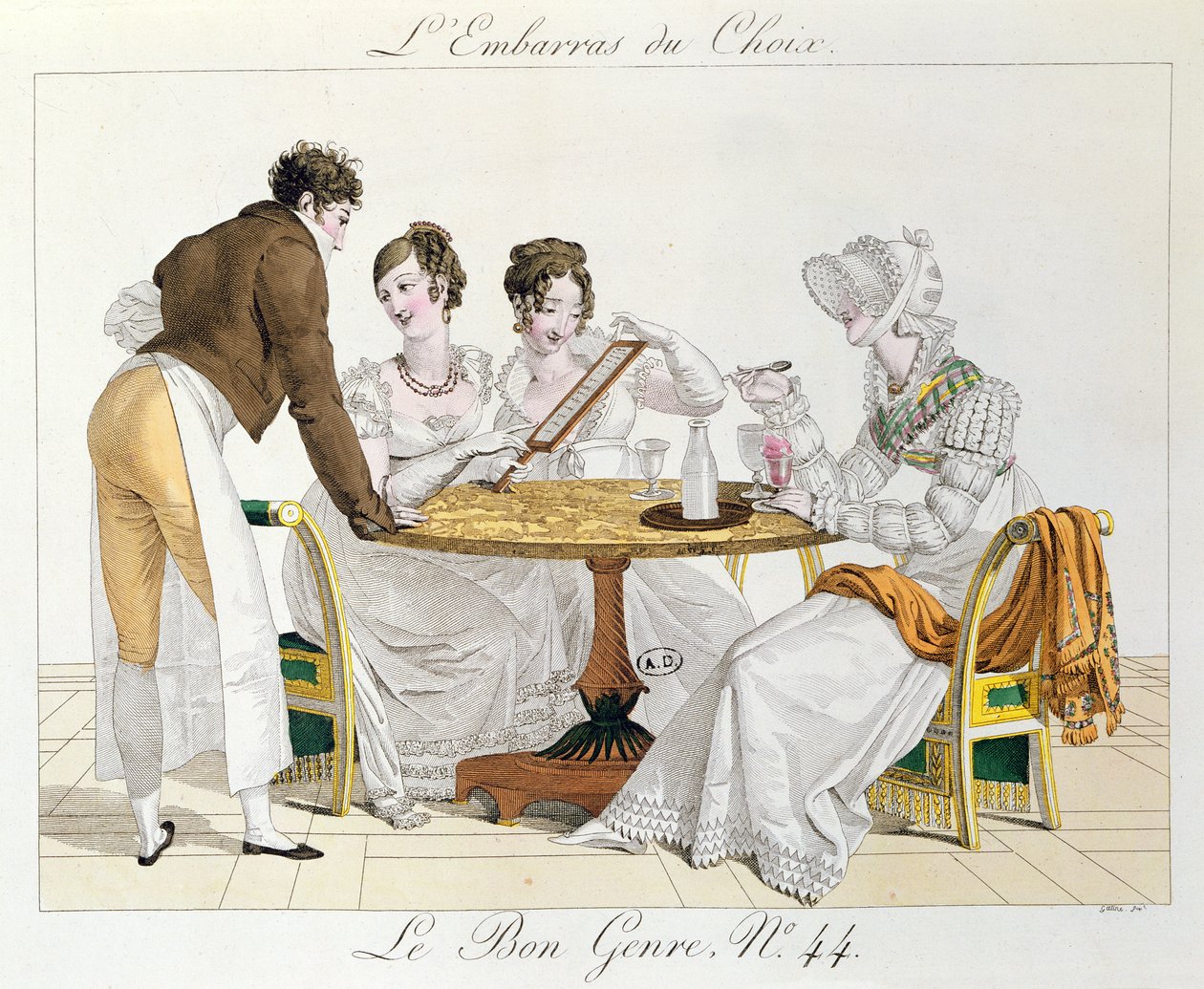 Too Much Choice, plade 44 fra Le Bon Genre, 1827 af French School