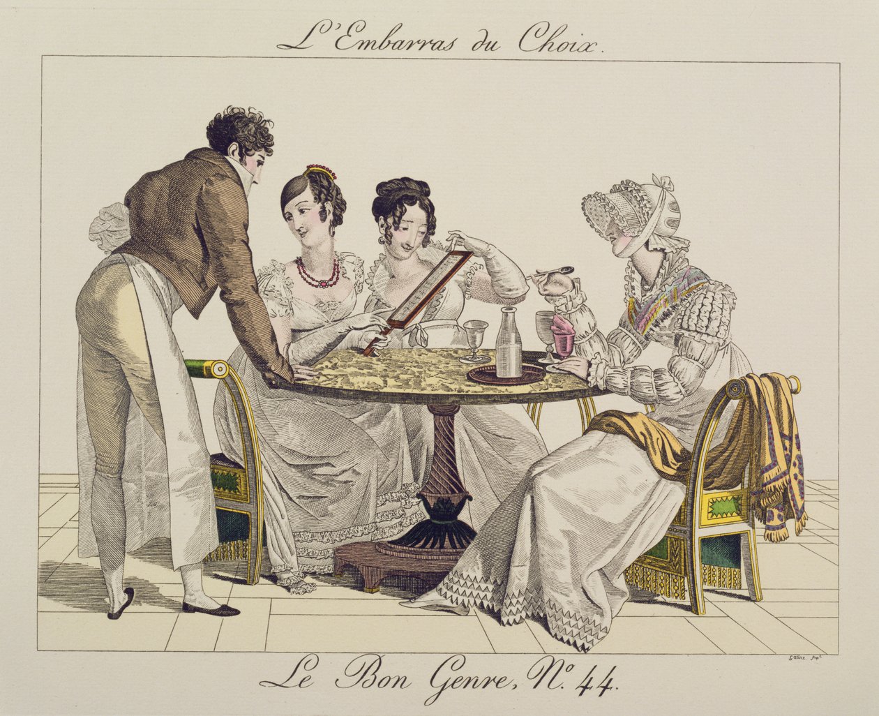 Too Much Choice, plade 44 fra Le Bon Genre, 1827 af French School