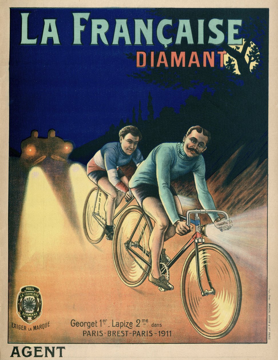 Tour de France-cykelplakat fra 1911 af French School
