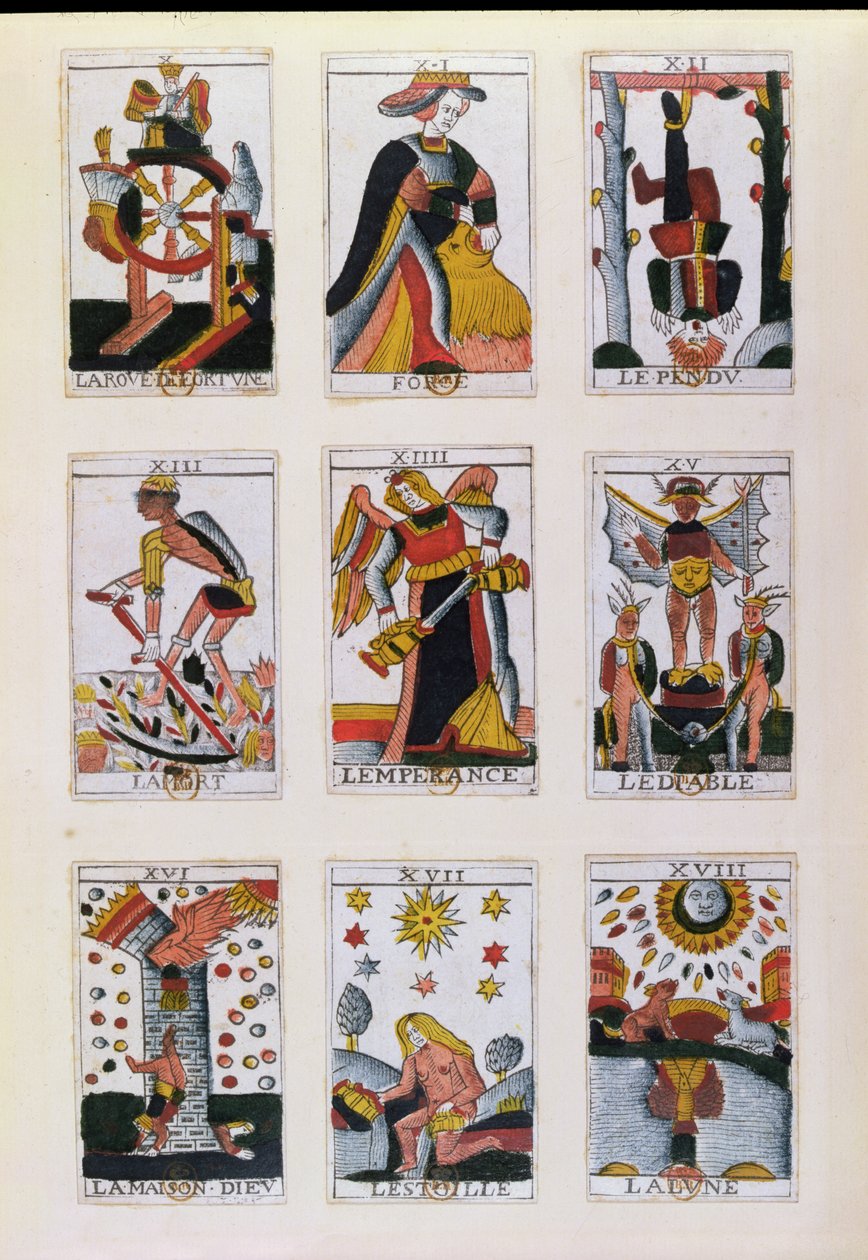 Traditionelle tarotkort af French School