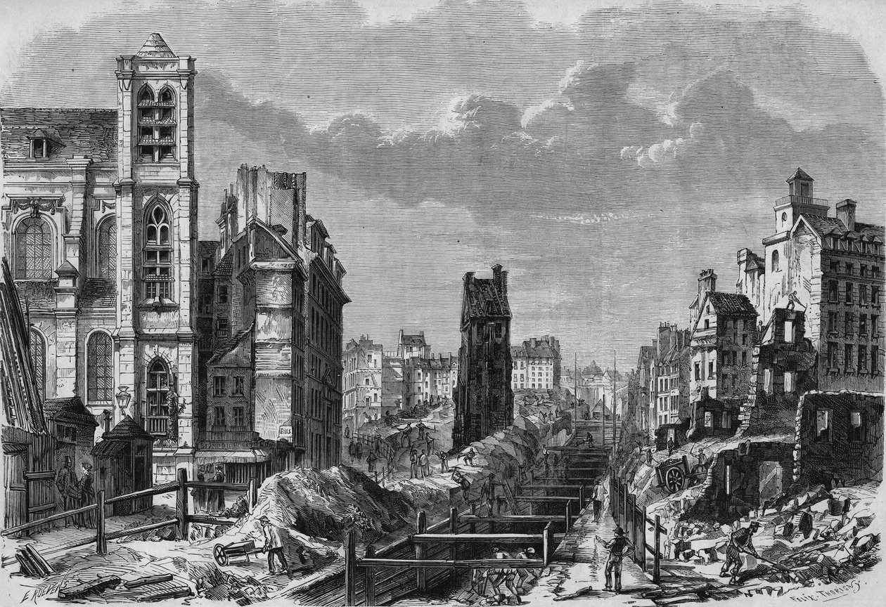 Transformationer af Paris under det andet imperium, Haussmannske Paris: arbejde på Saint Genevieve-bjerget (Sainte-Genevieve) af French School