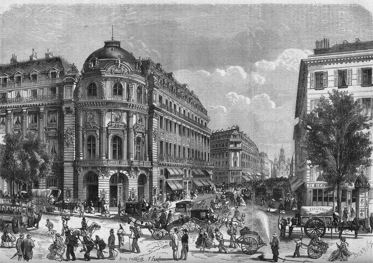 Transformationer af Paris under det andet imperium, Haussmann-Paris: udsigt over Boulevard des Italiens, på højden af ​​Chaussee d