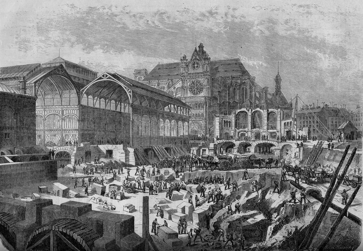 Transformationer af Paris under det andet imperium, Haussmannske Paris: udsigt over den nye pavillon i de centrale haller af French School