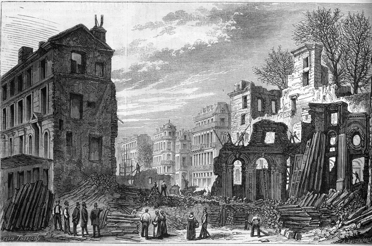 Transformationer af Paris under det andet imperium, Haussmann Paris: gennemboring af boulevarden Saint Germain (Saint-Germain) af French School