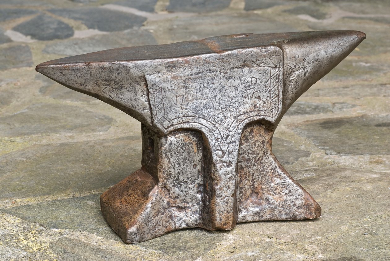 Twin-horn ambolt, 1787 (støbejern) af French School
