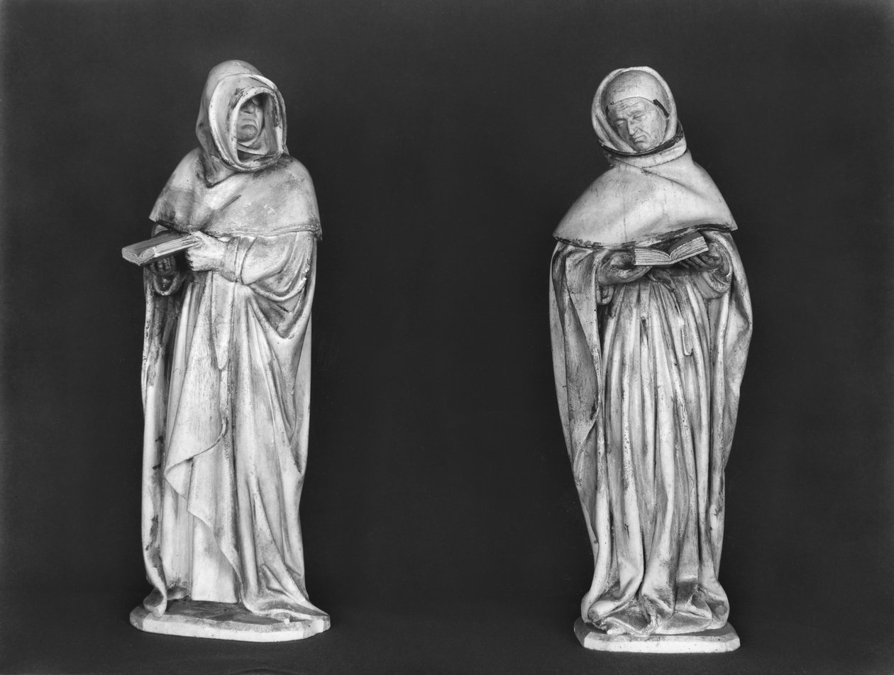 To sørgende, fra hertug Jean de Berrys grav (1340-1416) ca. 1450-53 (alabaster) af French School