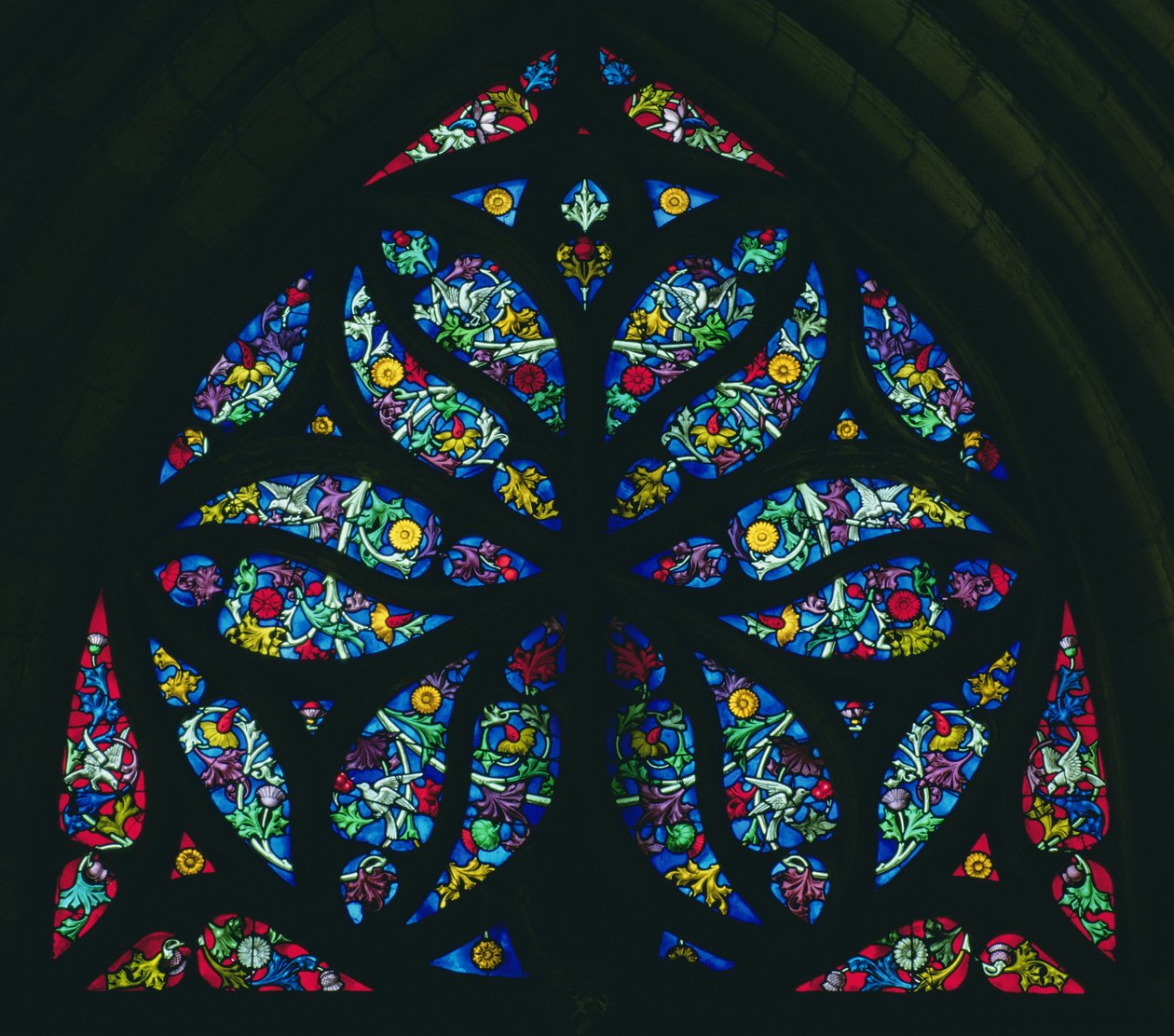Tympanum rose af French School