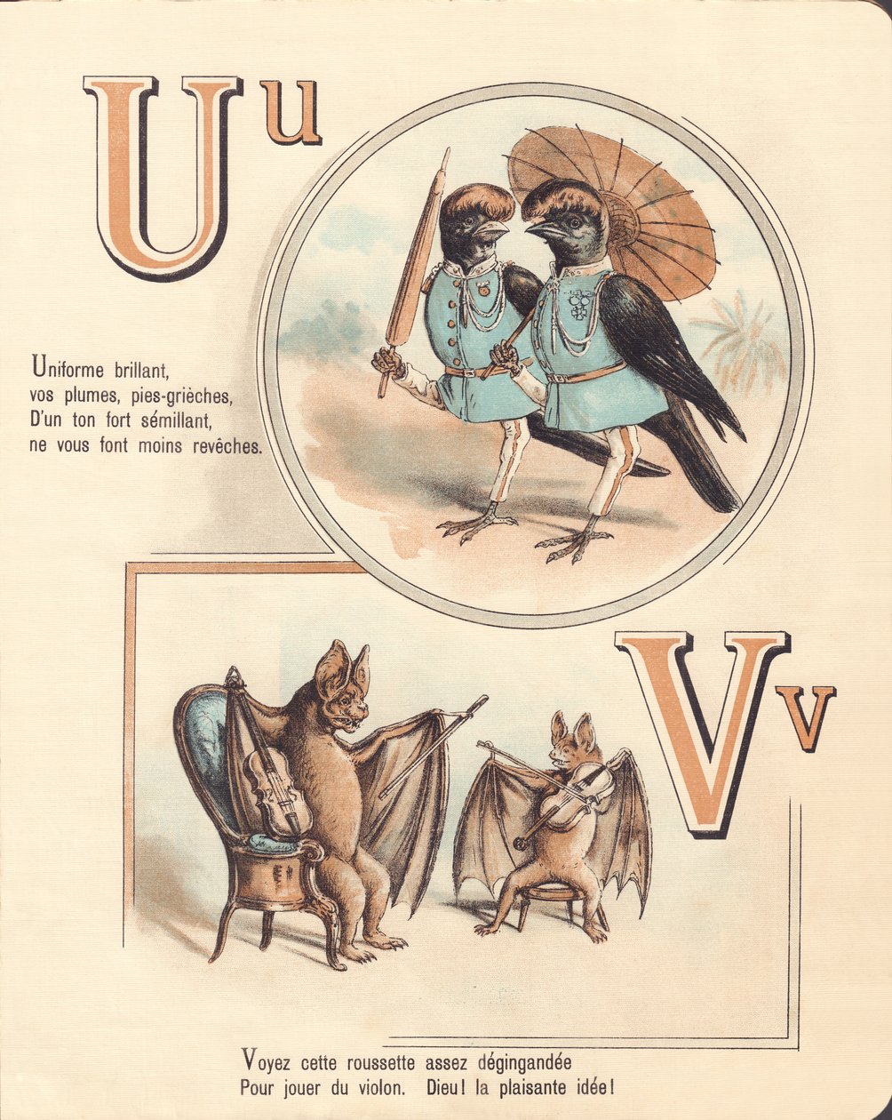 U V: Urubu, uniform, vampyr, violin af French School
