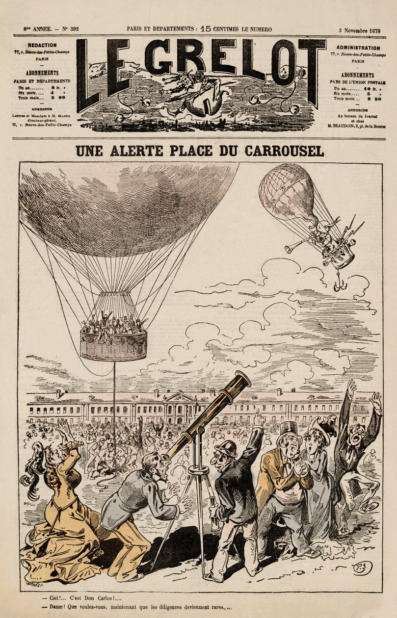 En alarm, Place du Carrousel, fra Le Grelot, 3. november af French School