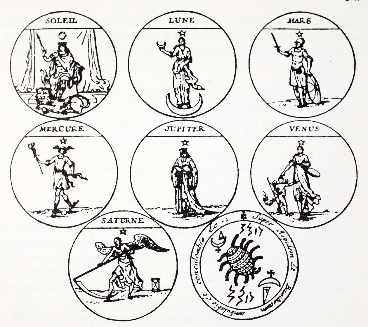 Forskellige typer af talismaner af French School