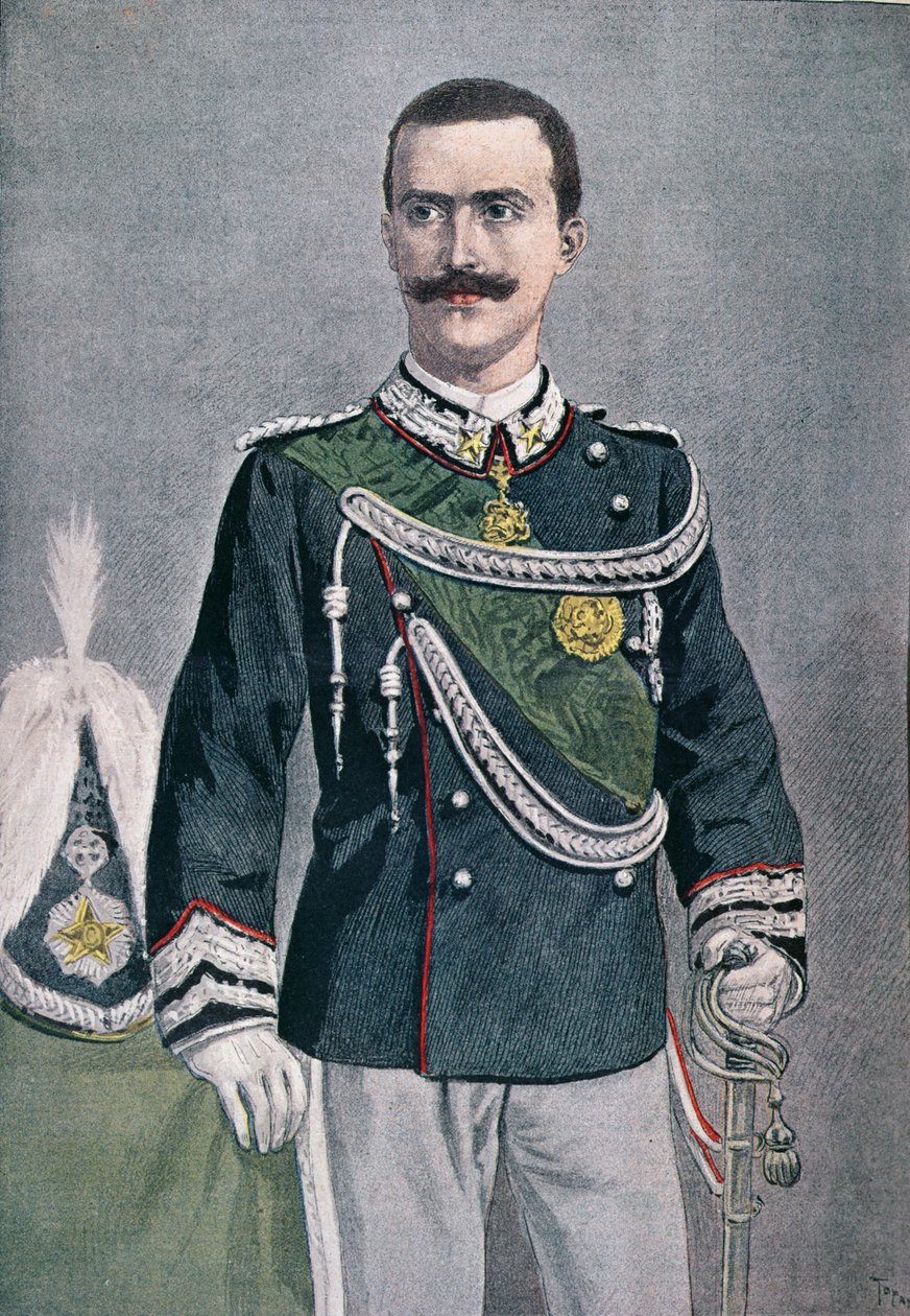 Victor Emmanuel III, illustration fra Le Petit Journal, 1900 af French School