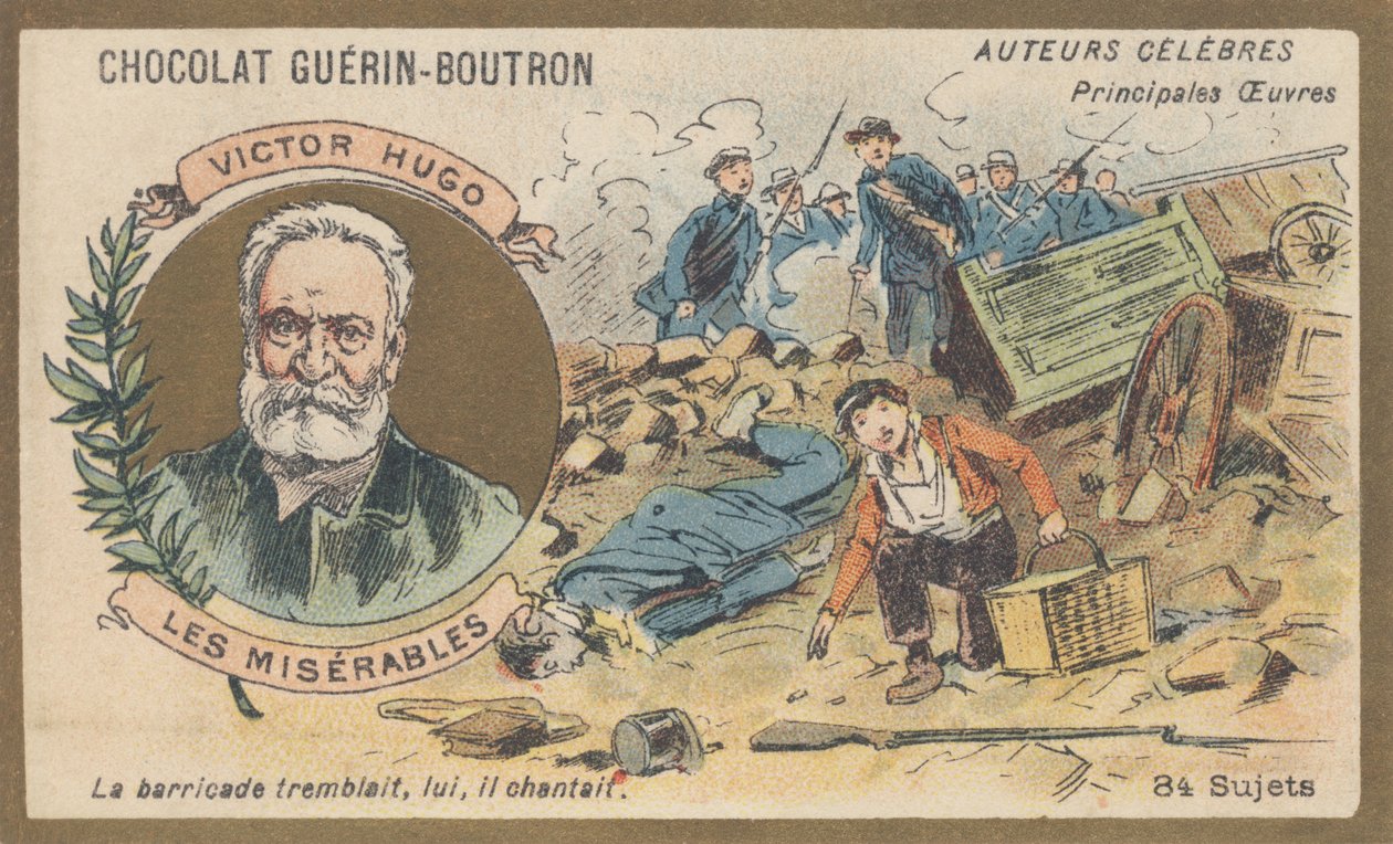 Victor Hugo (1802-1885), fransk digter, dramatiker, forfatter og romanforfatter, forfatter til "Les Miserables", roman (1862) af French School