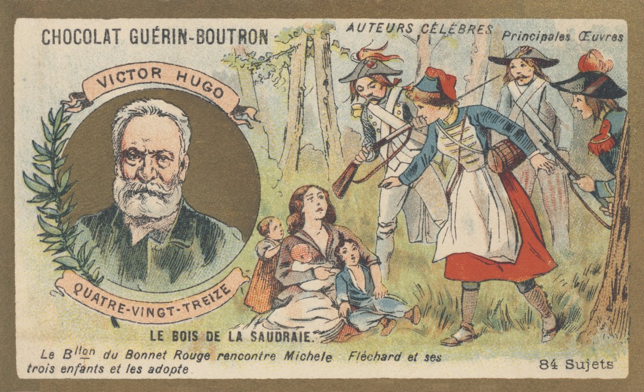 Victor Hugo (1802-1885), fransk digter, dramatiker, forfatter og romanforfatter, forfatter til "93", roman (1874) af French School