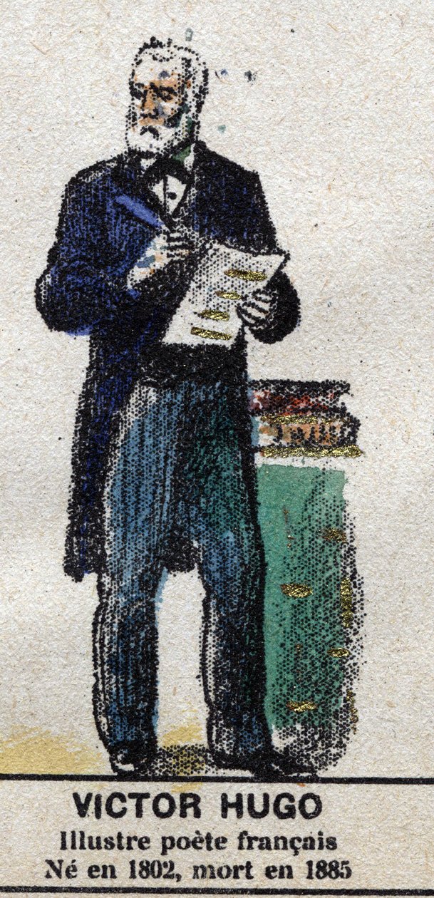 Victor Hugo (1802-1885), fransk forfatter. I "" Galeriede Kings and Queens of France og berømte karakterer fra 1643 til 1895"" Billede af epinal. af French School