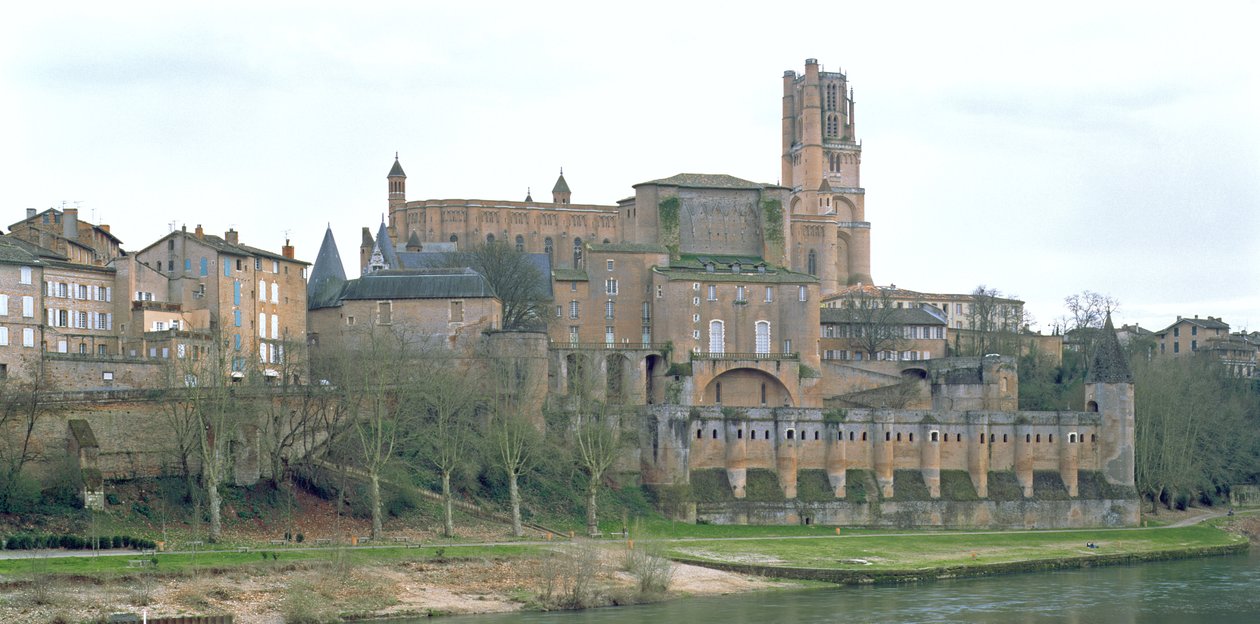 Udsigt over Albi-katedralen, påbegyndt i 1282 af French School