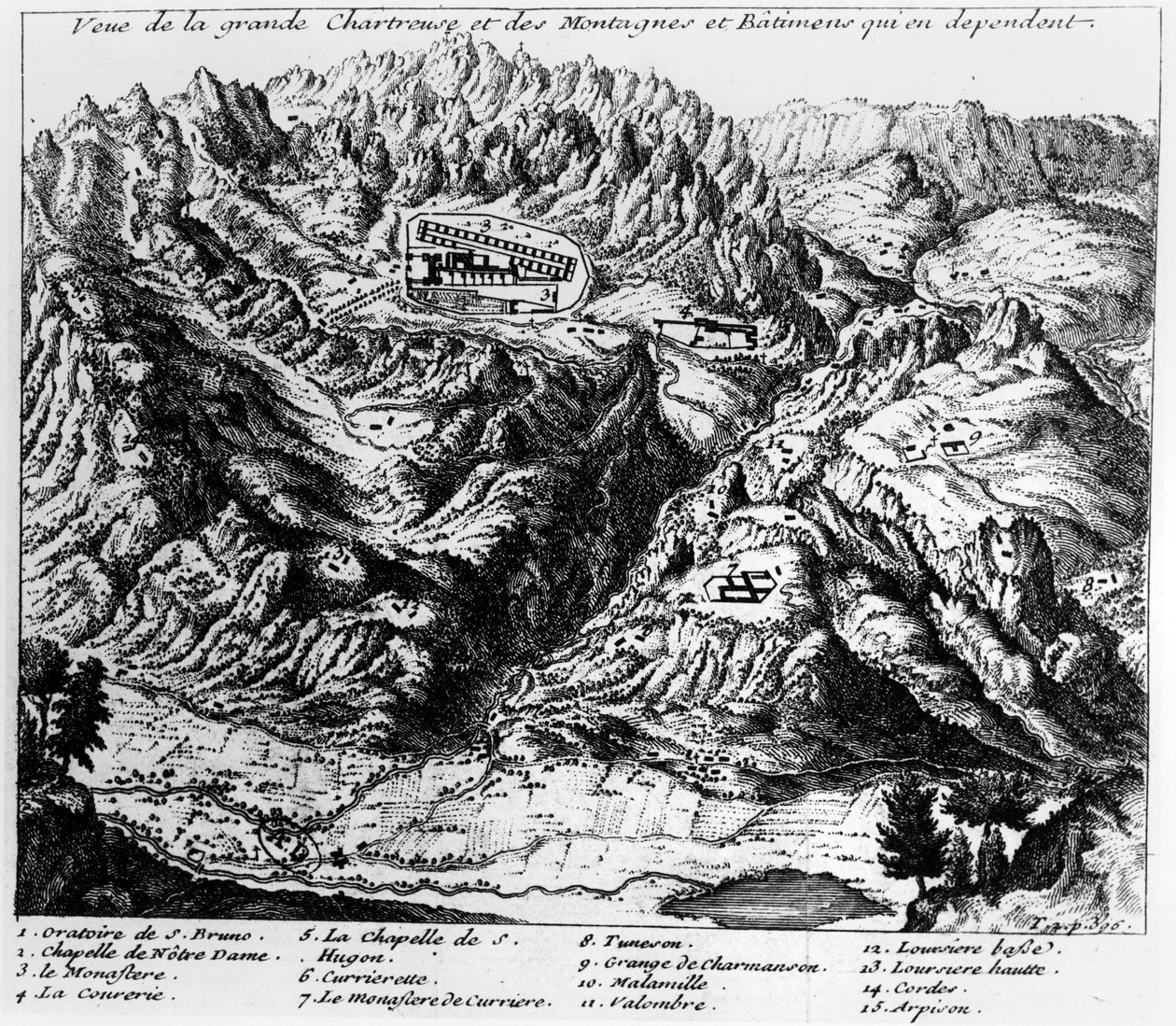 Udsigt over La Grande Chartreuse af French School