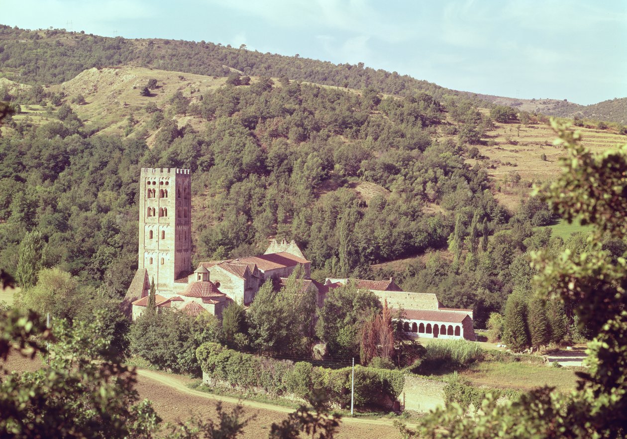 Udsigt over klosteret og kirketårnet af French School