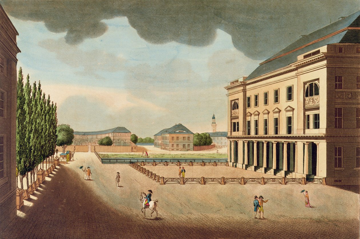 Udsigt over Berlins børs, begyndelsen af det 19. århundrede af French School