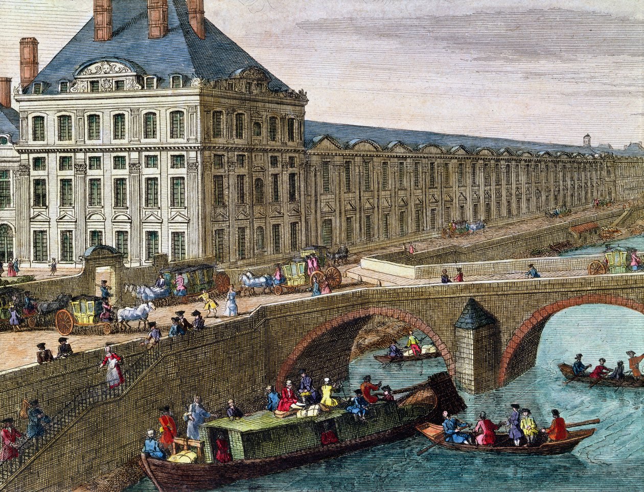 Udsigt over Seinen ved Port Royal (detaljer) af French School