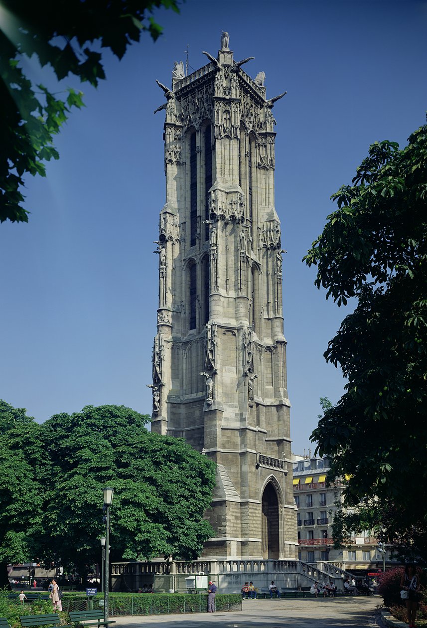 Udsigt over Tour Saint-Jacques, 1508-22 af French School