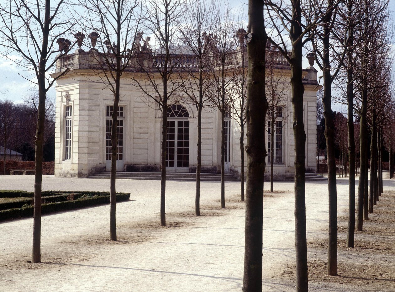 Udsigt over Trianon i Versailles i Yvelines (78). af French School