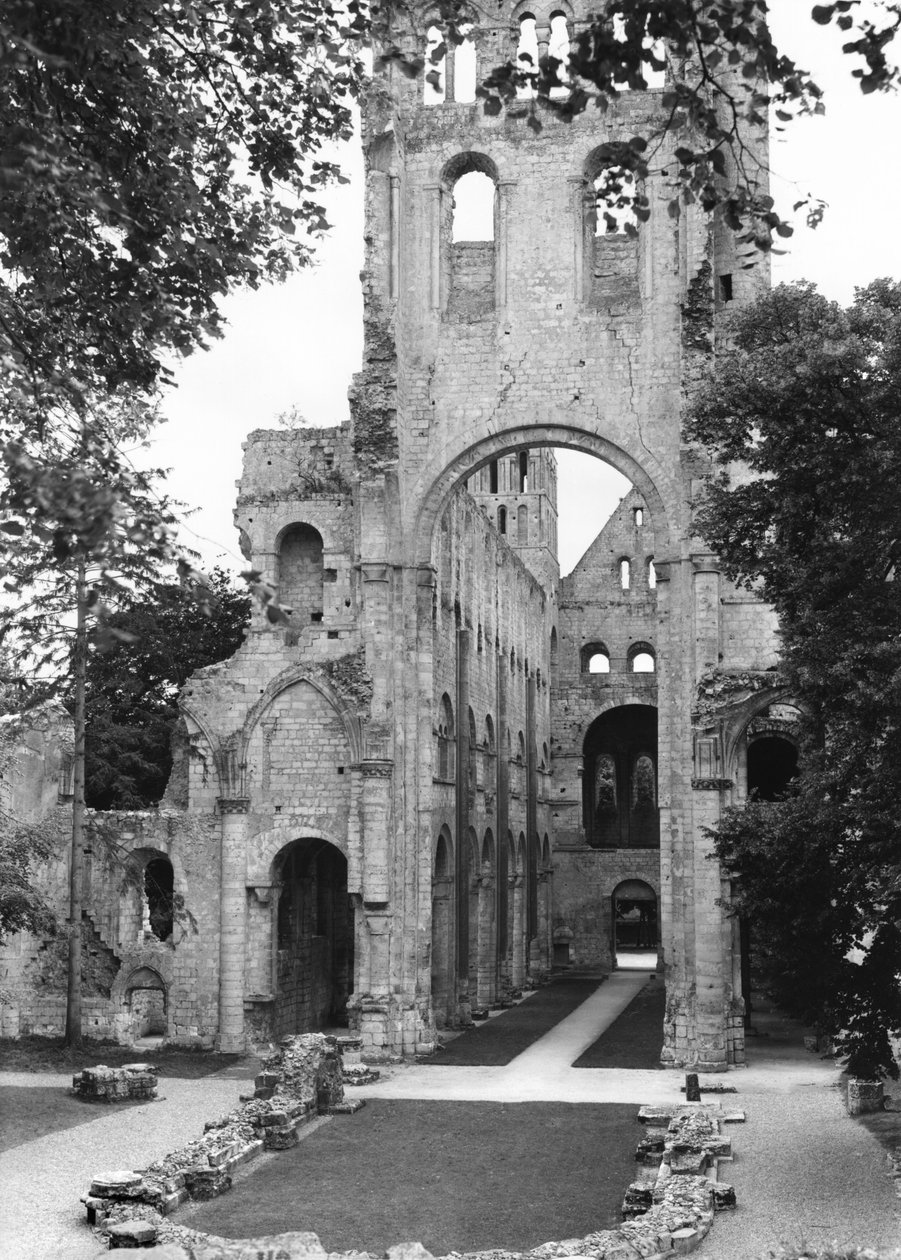 Udsigt over kirkens indre, c.1052-67 af French School