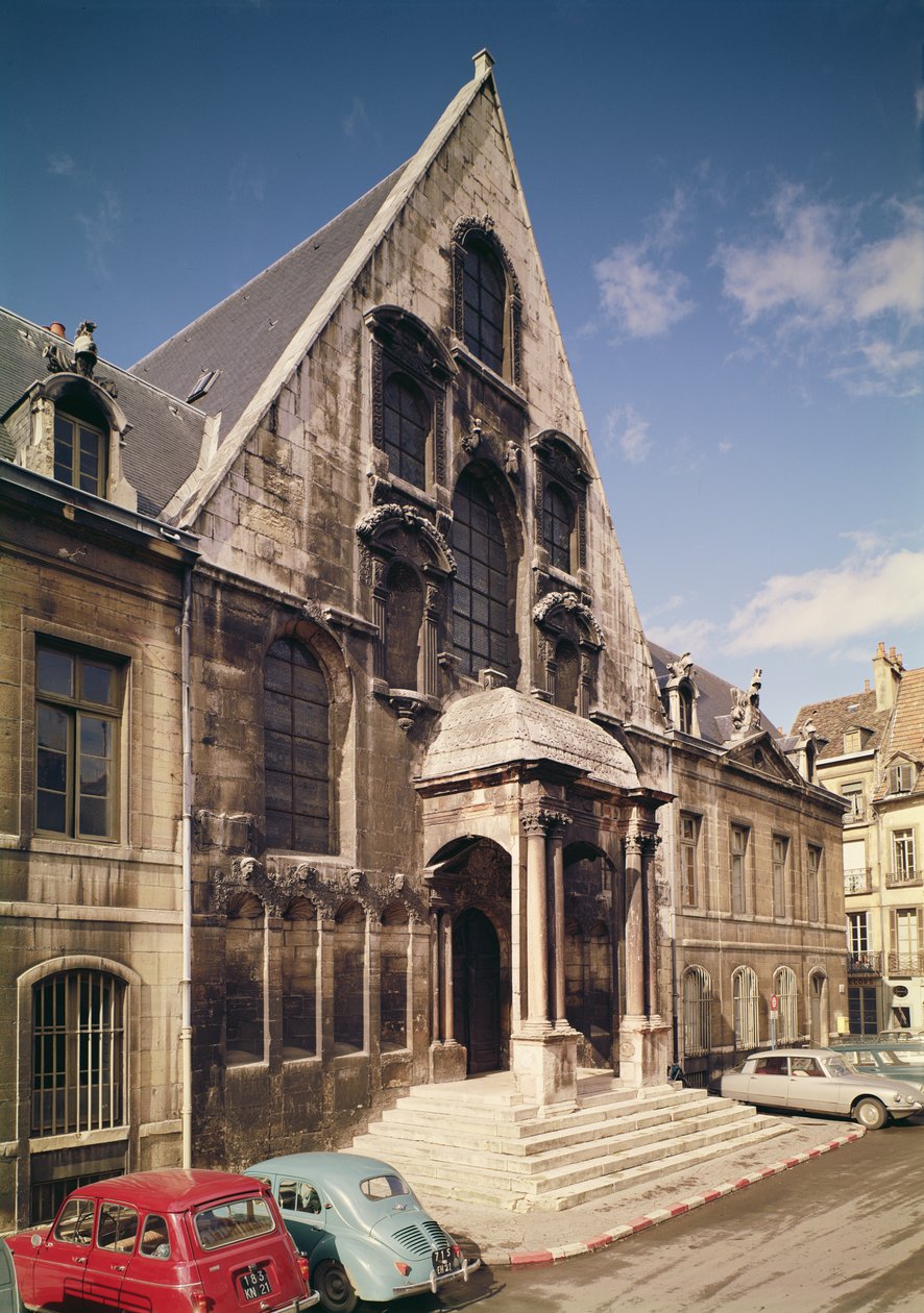Udsigt over facaden af Palais de Justice, bygget i 1572 af French School