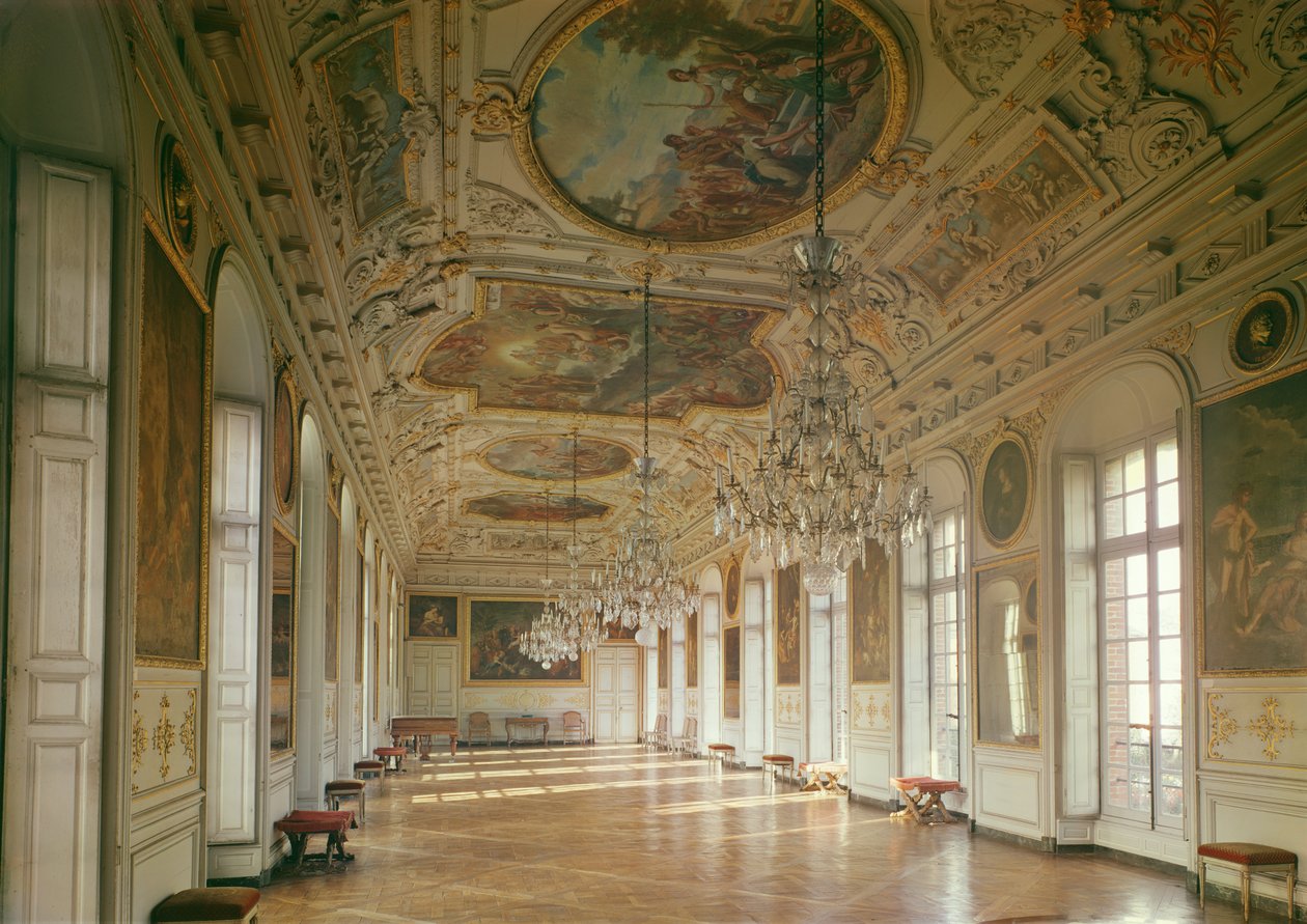 Udsigt over galleriet kendt som La Belle Inutile, designet af Robert de Cotte (1656-1735) ca. 1700 af French School