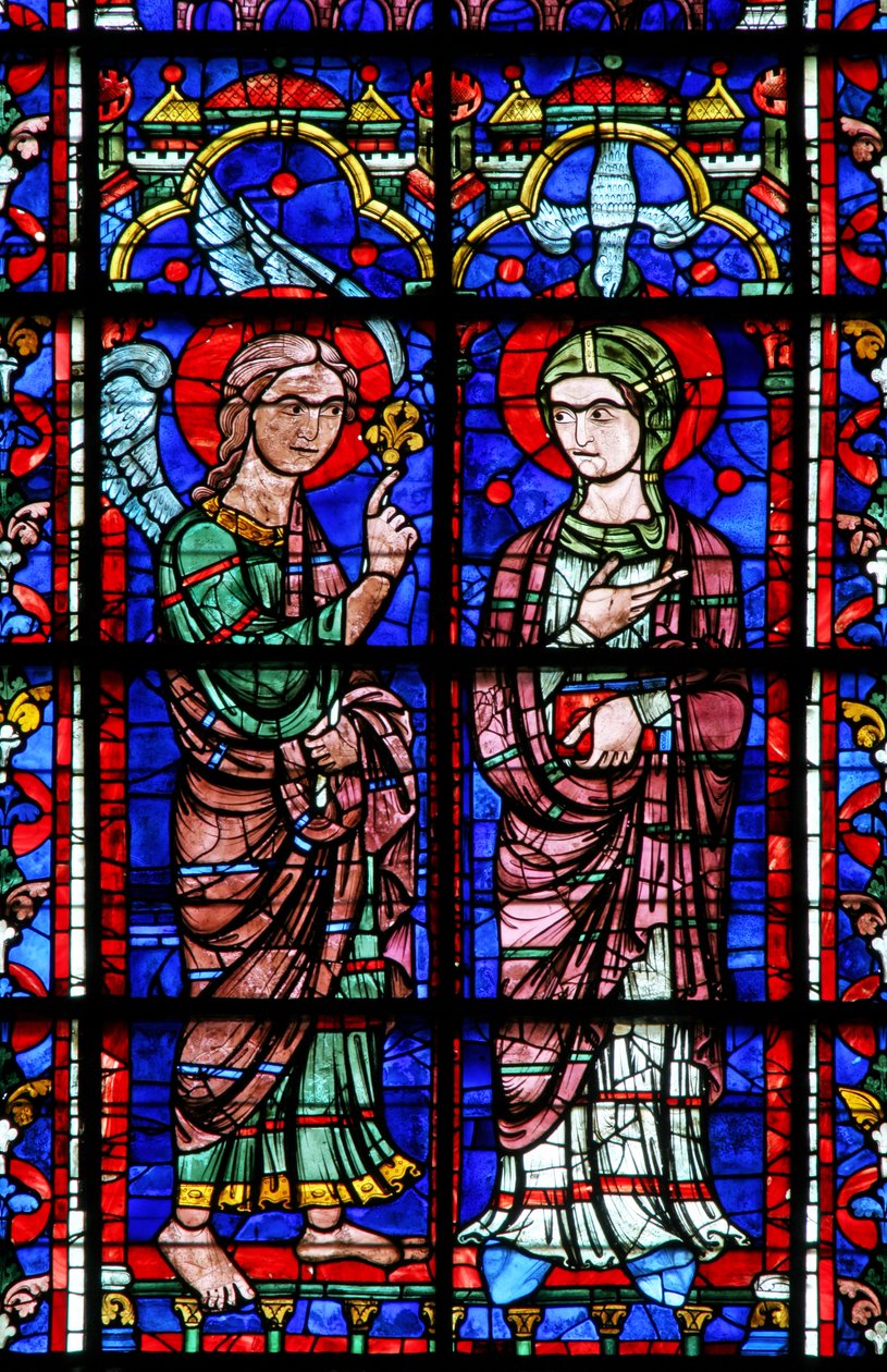 Jomfru Maria - Bebudelse (w100) af French School