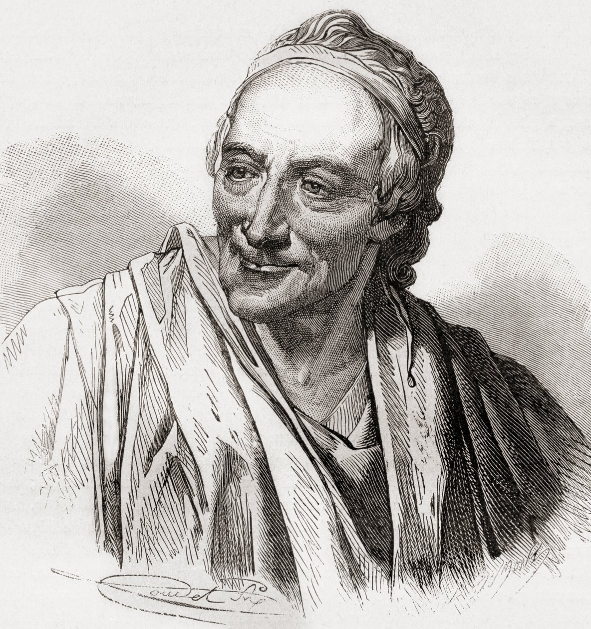 Voltaire, fra History of France, udgivet c.1880 af French School
