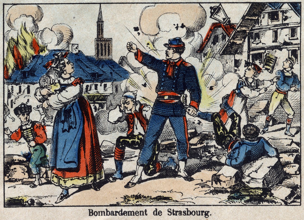 Krig i 1870 mellem Frankrig og Preussen: Belejring og bombning af Strasbourg af French School