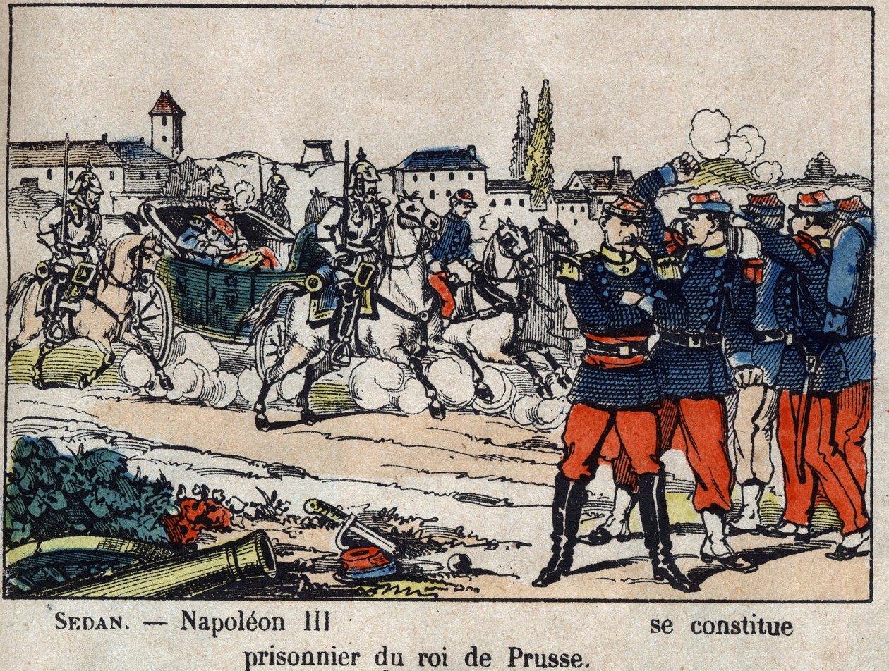 Krig i 1870 mellem Frankrig og Preussen: Slaget ved Sedan, kejser Napoleon III (Louis Napoleon Bonaparte af French School