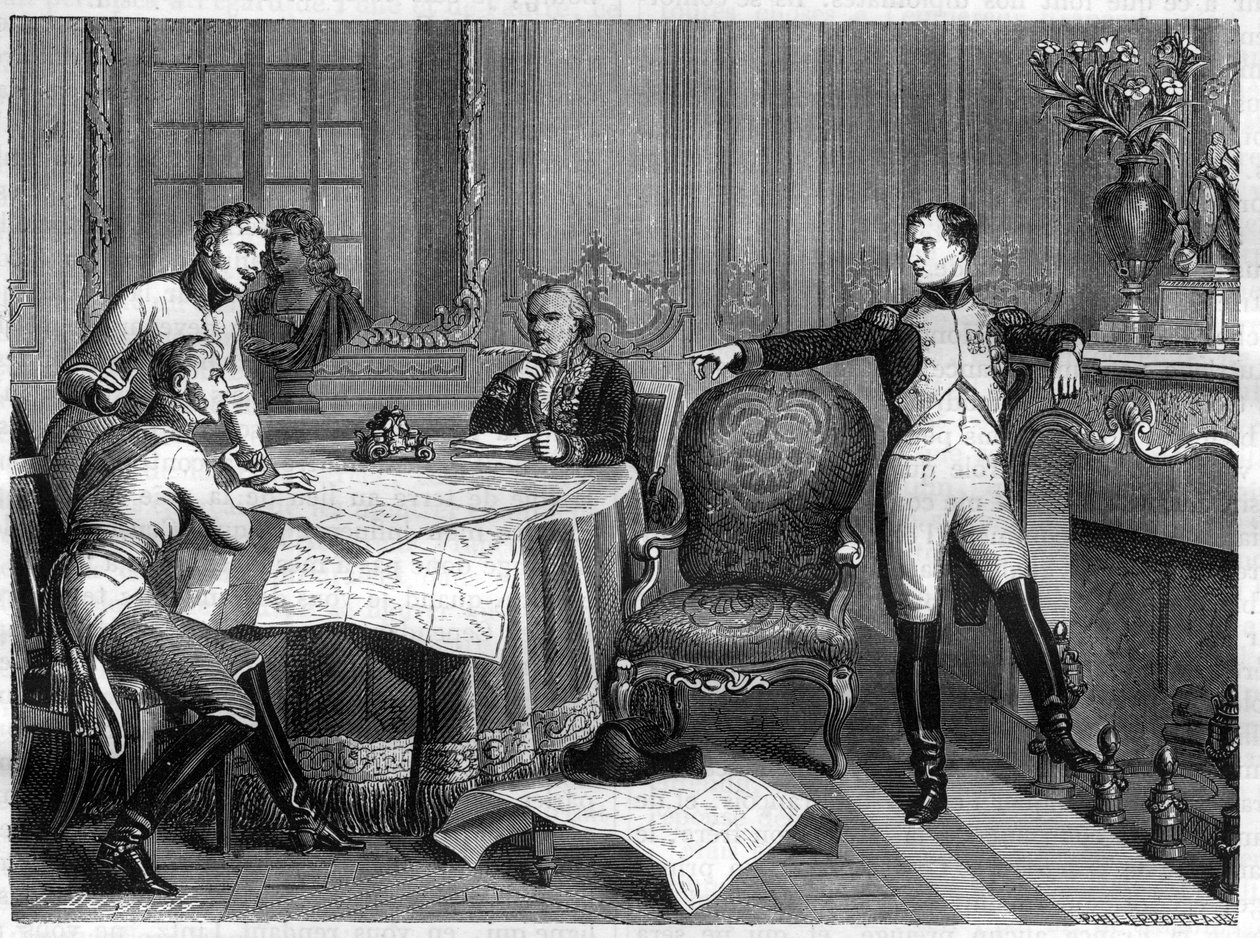War of the Fifth Coalition 1809 - Schönbrunn-traktaten, 14. oktober af French School