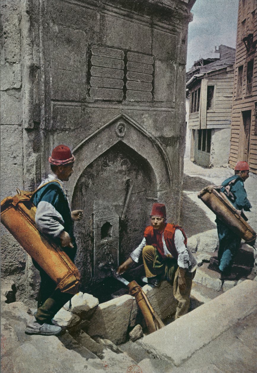 Vandbærere i Konstantinopel, ca. 1895 af French School
