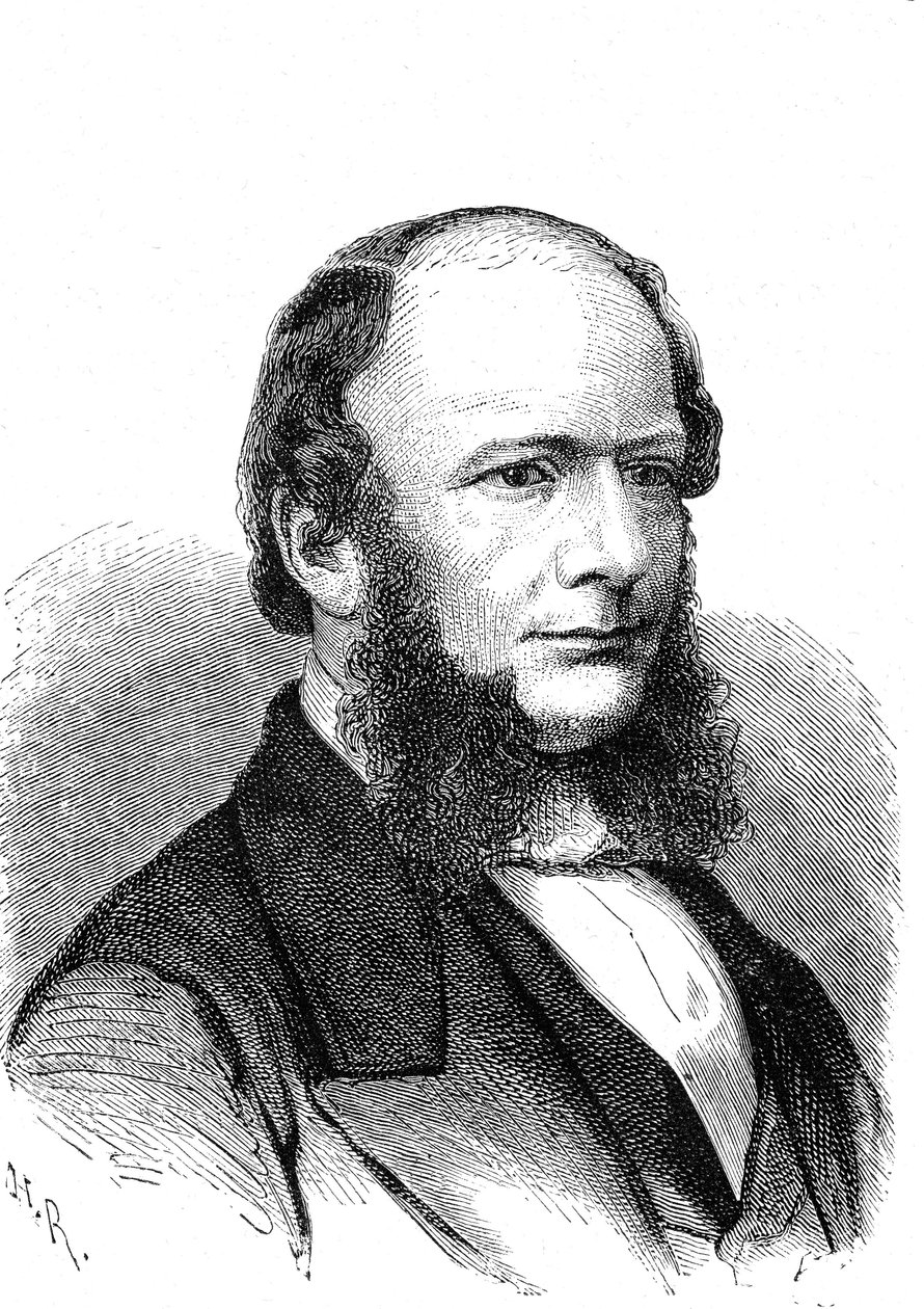 Werner Von SIEMENS (1816-1892), tysk opfinder og industrimand (elektrisk telegraf). Indgravering 1868 af French School