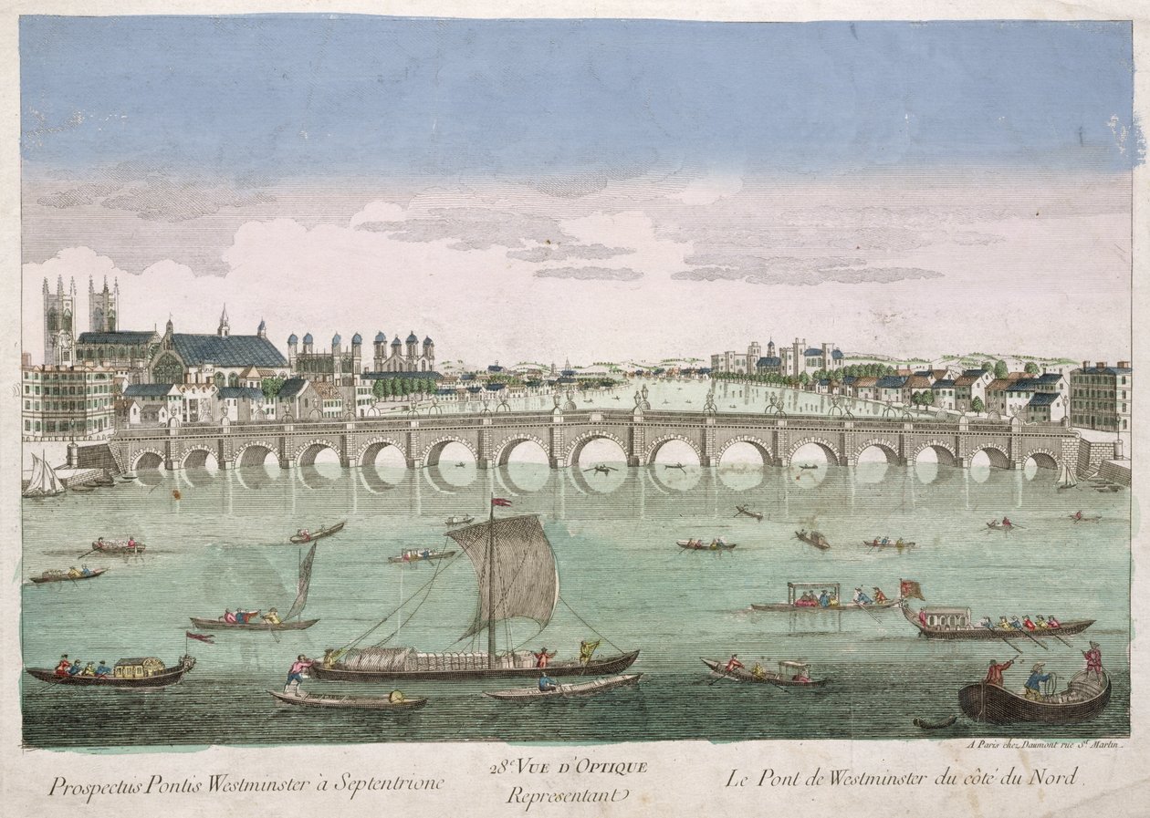 Westminster Bridge, London af French School