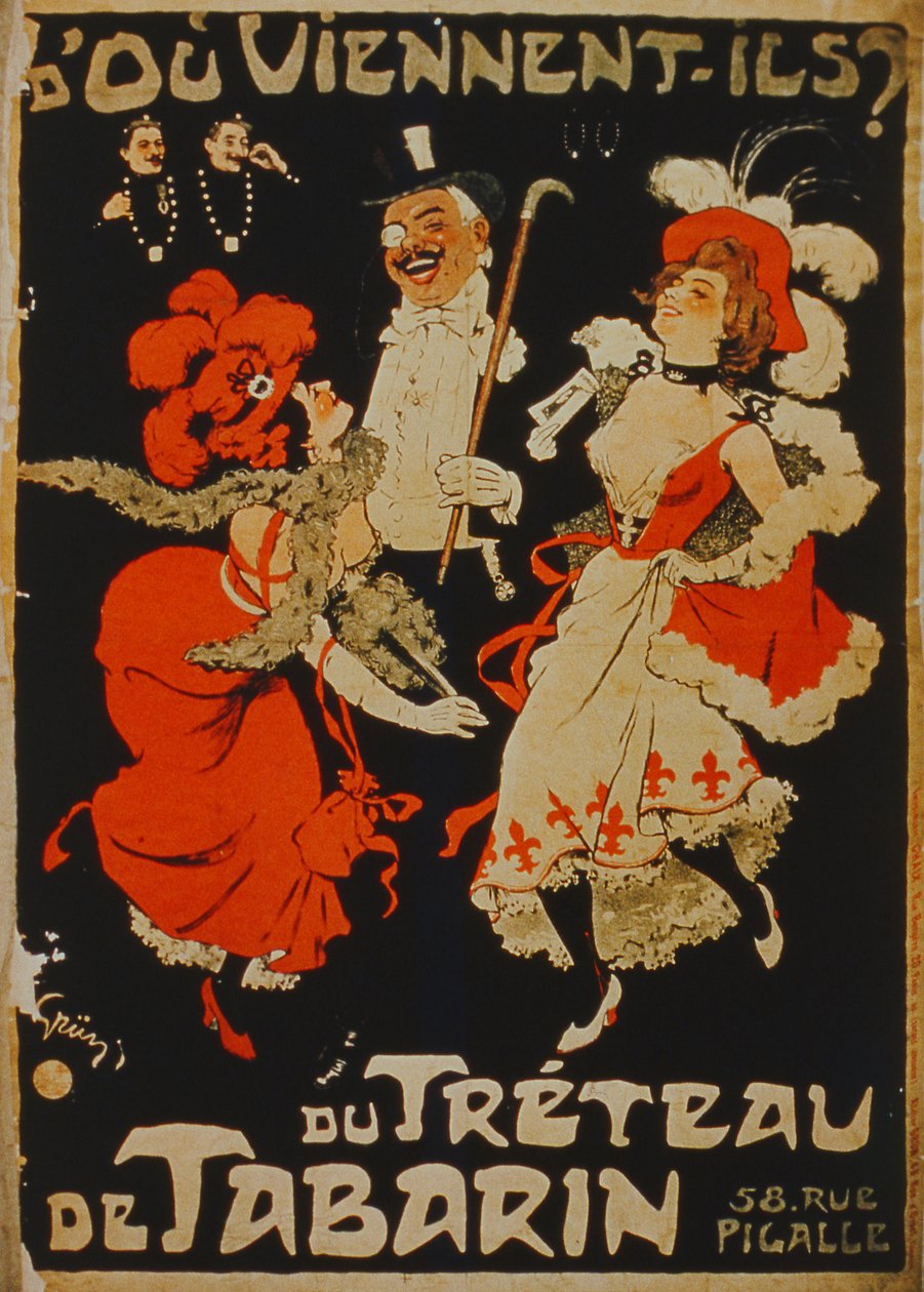 Hvor er de fra? Fra The Treteau de Tabarin, Pigalle, Paris af French School