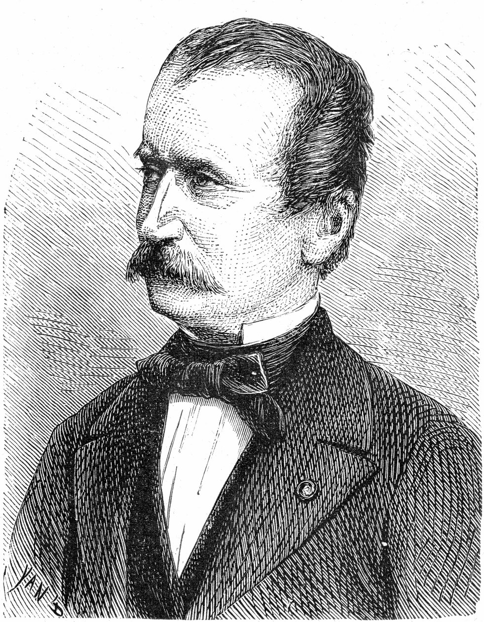 Wilhelm von Engerth (1814-1884) østrigsk ingeniør (motor), gravering af French School